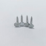 Galvanized large flat head, smooth shank, diamond point iron clout nail BWG10X1” 3.4X25.4MM