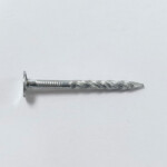 Galvanized large flat head, screw shank, diamond point iron clout nail screw nails BWG10X2” 3.4X50.8MM