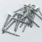 Galvanized large flat head, screw shank, diamond point iron clout nail screw nails BWG10X2” 3.4X50.8MM