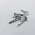 Galvanized large flat head, smooth shank, diamond point iron clout nail BWG10X1” 3.4X25.4MM
