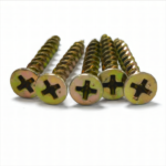 Philips head (PH2) Galvanized Yellow Colored zinc plating Coarse teeth Drywall screw #6×1-1/2″  3.5x38MM
