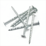 Galvanized large flat head,spiraling screw shank, diamond point iron clout nail screw nails BWG11X2-1/2” 3.0X63MM