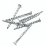 Galvanized large flat head,spiraling screw shank, diamond point iron clout nail screw nails BWG11X2-1/2” 3.0X63MM