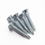 Galvanized White zinc plating Countersunk head With Anti-slip gear Self-drilling Chipboard screw  Fiberboard screw M4.2X25MM