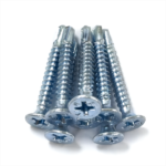 Philips head (PH2)Galvanized White zinc plating fine teeth self drilling Drywall screw #7×1″  3.9x25MM