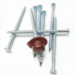 Galvanized screw roofing nails with Plastic cap 4.8x90mm